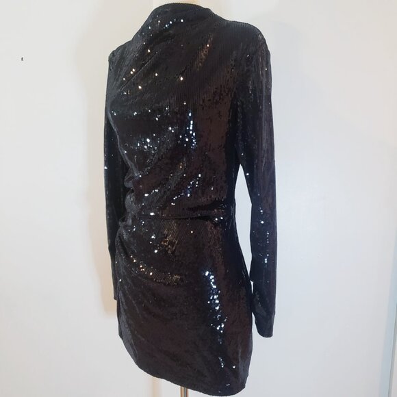 Zara Black Sequin Party Dress - Picture 12 of 16